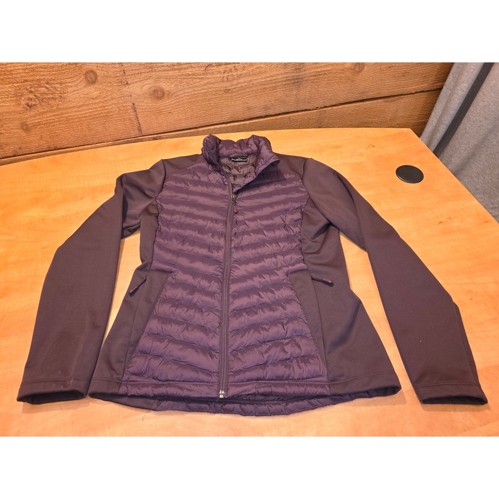 32 Degrees Heat Womens Mixed Media Quilted Puffer Jacket Plum Purple Small - Picture 1 of 7